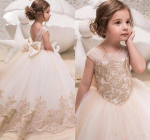 2021 Lovey Holy Lace Princesse Robes De Fille De Fleur Robe De Bal Première Communion Pour Les Filles Sans Manches Tulle Enfant Pageant2122111