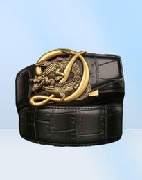 2021 Basse ceinture d'alligator de crocodile entier pour hommes STRAP LURXE BOUCLE AUTOMALE COWLE VOLIQUE COURT