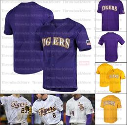 2021 LSU College Baseball Jerseys Dylan Crews Giovanni DiGiacomo Daniel Cabrera DJ LeMahieu Aaron Nola Alex Bregman Gausman Beloso Cranford Dugas1163683