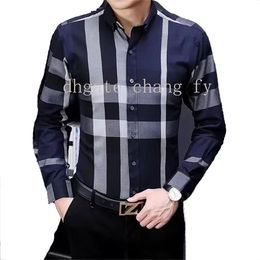 2021 diseñador de lujo de moda camisas de hombre de manga larga de negocios casual marca primavera camisa delgada M-3XL 665144876