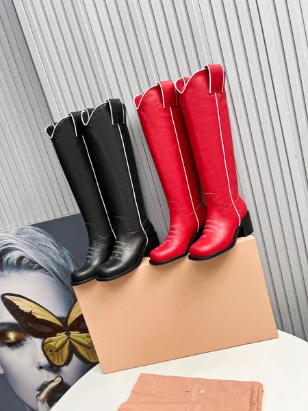 2023 Diseñador de lujo Botas para mujer Tacones altos Oro Puro Negro Punta puntiaguda Cremallera lateral Cuero Gatito Tacón Botas Serie de tubo largo y corto Moda AAA Calidad Tamaño 35-42