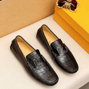 2021 Luxe Designer Original Box !!! Fashion Mens Loafers Lederen Schoenen Jurk Bruiloft Casual Walk Schoenen Parijs Office Drive Flat Heel Pumps Top Quality Size38-46