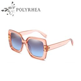 2021 Luxe Italie surdimensionné carré lunettes de soleil femmes rétro designer de mode grand cadre lunettes de soleil qualité protection UV lentille venir W252O