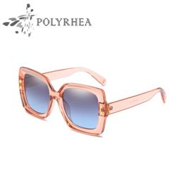 2021 Luxe Italie surdimensionné lunettes de soleil carrées femmes rétro styliste de mode grand cadre lunettes de soleil qualité protection UV lentille venir W271V