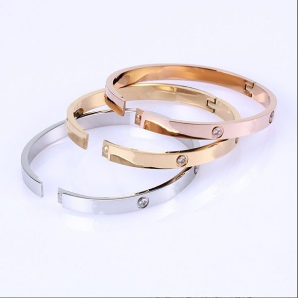 Amor pulsera de lujo para dama brazalete de moda para hombre joyería de diseño plata oro rosa acero titanio sin destornillador Diseños de broche pulseras de amistad brazaletes