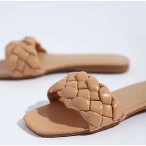 2021 Luxe dia's Dames 10 cm hoge hakken muilezels zomer sandalen blokhakken slippers prom platform stripper trouwschoenen sdrerdgt