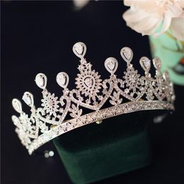 2021 Luxe Tiara's En Kronen Prinses Pageant Engagement Hoofdband Bruiloft Haaraccessoires Avondjurk Bruids Jewelry262i