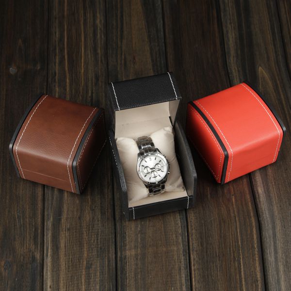 Boîte d'emballage rigide pour montre de luxe, boîte d'emballage cadeau, oreiller en cuir, emballage de bijoux, bracelet, étui de montre-bracelet DLH149, 2021