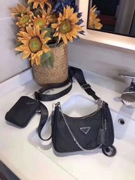 2021 Diseñadores de lujo Bolsos Damas Nylon Axilas Bolsas de crossbody Diseñador de alta calidad Clásico Tres en uno Hombro Messenger Bag Envío gratis M1BH204