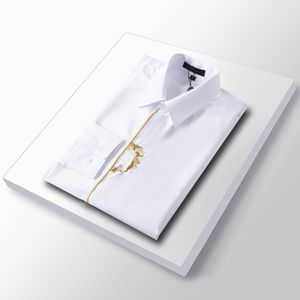 2021 Diseñadores de lujo Camisas de vestir para hombre Bussiness Vino Recepti Un cóctel Dies Camisa Impreso Hombres V Cuello Manga larga Casua # l M-3XLmen04