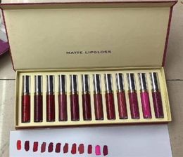 2021 Make -up Lip Gloss 12 Color Set Maquillage Brand Make Up Matte Lipgloss Set237P1164034