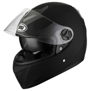 2021 Casco de motocicleta de cara completa negro mate con lente dual Moto Motocross Casco Dot para hombre para adultos Q0630