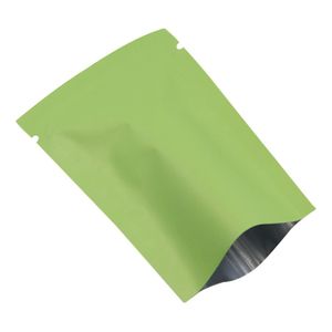 2021 mat brillant plat ouvert en aluminium sac de papier d'aluminium thermoscellé sous vide sachets d'emballage café Mylar feuille sac