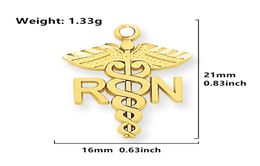 2021 Medisch symbool Geregistreerde verpleegkundige Hele charme Handstempelde sieraden Verpleegkundige school Graduate Gift Diy Pendants5398211