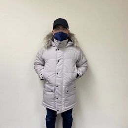 2021 hommes noir Emory longues parkas avec fourrure de coyote garniture à capuche blanc canard dame doudounes ykk fermeture éclair vêtements d'extérieur