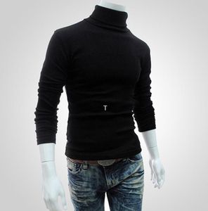 2021 Tops de fondo para hombres, suéteres delgados de otoño, suéteres cálidos de cuello alto de otoño, jerseys negros, ropa para hombre, suéter de punto de algodón 1608342