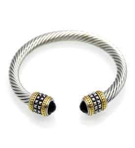 2021 hommes bracelet rétro titane acier bijoux torsadé or deux couleurs bracelet hommes en acier inoxydable bracelet femmes diamant bracelets3755321