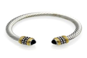 2021 hommes bracelet rétro titane acier bijoux torsadé or deux couleurs bracelet hommes en acier inoxydable bracelet femmes diamant bracelets1260852