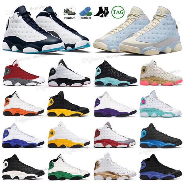 Jumpman Men Basketball Shoes 13s French Blue Del Sol Obsidian Black Cat Hyper Royal Bred solefly Starfish Cap and Gown 13 zapatillas deportivas