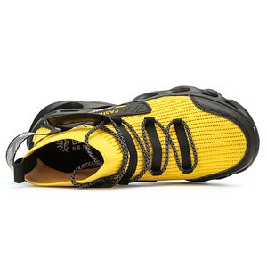 2021 mannen loopschoenen zwart geel wit mode heren trainers ademende sport sneakers maat 39-46 qd