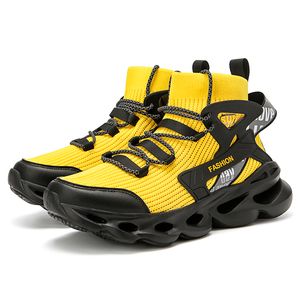 2021 hombres zapatos para correr negro amarillo blanco moda para hombre entrenadores deportivos transpirables zapatillas de deporte tamaño 39-46 QU
