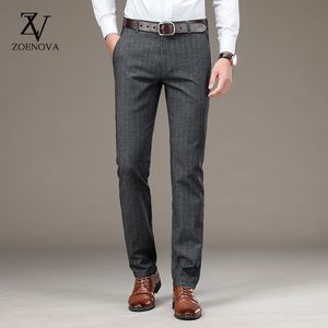 2021 Hommes d'affaires Casual Pantalon Long Costume Printemps Automne Mode Pantalon Mâle Élastique Droit Pantalon Formel Plus Grande Taille 29-40 220212