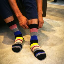 2021 Men s Colorful Dress Casual Socks Colorful Stripes Pattern Designer Sock Fashion Happy Creative Sport