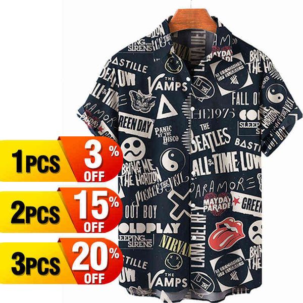 2021 Chemises pour hommes Creative Panda Imprimé Chemise à manches courtes Hommes Street Summer Hawaii Beach Chemises rétro Harujuku Chemises pour hommes G0105