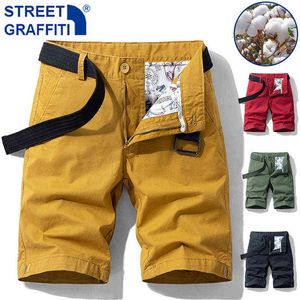 2021 Mannen Zomer Nieuwe Tactische Katoen Cargo Shorts Mannen Casual Broek Bermuda Shorts Heren Mode Broek Camouflage Beach Shorts G1209