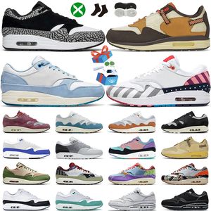 avec boîte 1s chaussures de course hommes femmes baroque marron Parra Noise Aqua Blueprint Rush blanc noir obsidienne éléphant hommes baskets taille