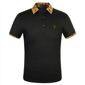 2021 T-shirts pour hommes abeille broderie polos mode vêtements à manches courtes skateboard t-shirt affaires noir décontracté hauts taille de t-shirt: M-XXXL