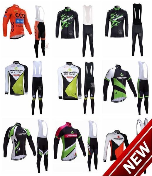 2021 Merida Ccc Cyclisme Manches Longues Jersey Pantalons Ensembles Racing Sport Séchage Rapide Lycra VTT Vêtements De Vélo Ropa Ciclismo Hombre K1204566