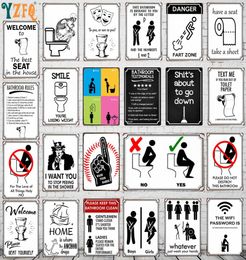 2021 Signes métalliques Règles de toilette vintage panneau d'étain outils de cuisine à la mode