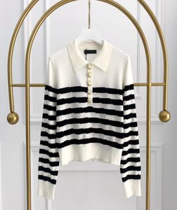 2021 MILAN STYLE Spring Summer Brand Same Style Sweater Print Regelmatig lange mouw revers Japel Nieuwe dames kleding28676375809943