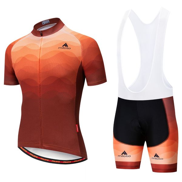 2024 Miloto verano ciclismo Jersey conjunto transpirable equipo carreras deporte bicicleta kits para hombres ropa de bicicleta corta M084