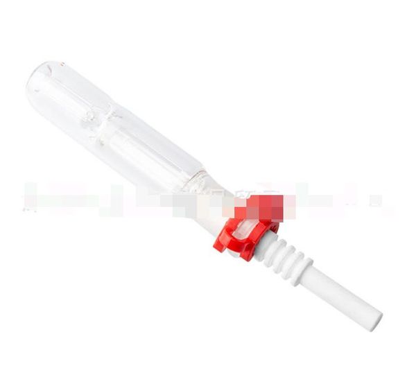 2021 Mini colector de néctar Tubos de vidrio con 10 mm 14 mm 18 mm Punta de titanio Punta de cuarzo Plataforma de aceite Concentrado Dab Straw para Bong de vidrio