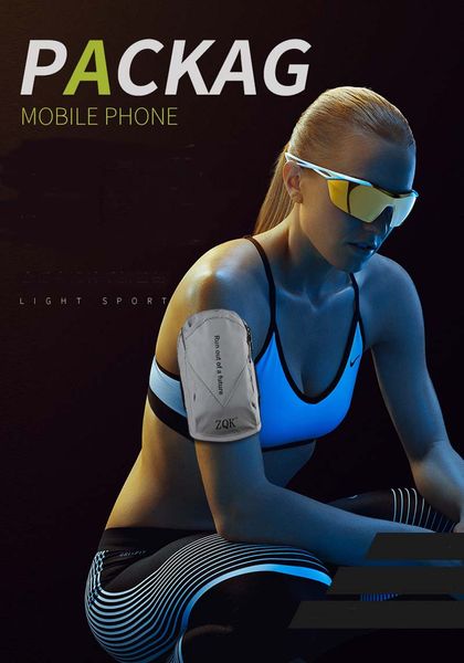 Pochettes de téléphone portable brassard sac de bras de course sacs de poignet de bras de sport imperméables extérieurs réfléchissants par DHL