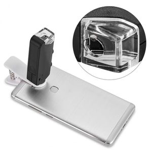 2021 Mobiele Telefoon Lens 60x-100x optische Zoom LED Microscope Lens Clip Universele GRATIS VERZENDING
