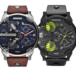 2021 montres 50mm montre pour hommes DZ7313 bracelet en cuir de haute qualité montres à Quartz de luxe orologio da polso317f