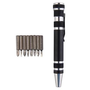 2021 Multifunctionele 8 in 1 Precisie Schroevendraaier met Magnetische Mini Draagbare Aluminium Tool Pen Reparatie Gereedschap voor mobiele telefoon