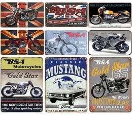 2021 Mustang Motor Plaque Metal Vintage Tinnen Pin Up Shabby Chic Decor Metal Signs Vintage Bar Decoration Metal Poster Pub Plat5086440