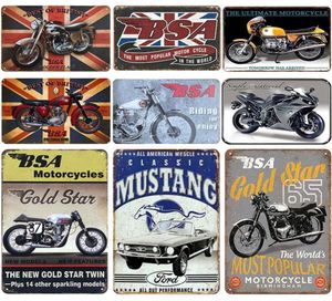 2021 Mustang Motor Plaque Metal Vintage Tinnen Pin Up Shabby Chic Decor Metal Signs Vintage Bar Decoration Metal Poster Pub Plat5187599