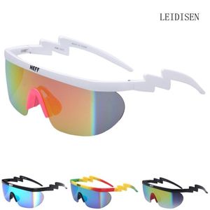 2021 NEFF Summer Sunglasses Mens Women UV400 Big Frame revêtement verres de soleil 2 Lens Feminino Eyewear Unisexe 246b