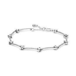 2021 Nuevo 100% 925 STERLING SILVER 599217C02 Pulsera clásica Clear Cz Charm Bead Fit DIY Fashion Fashion Factory Great Free Wholesale Jewelry Gift