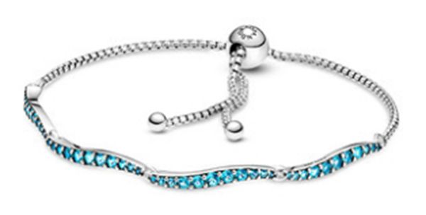 2021 NOUVEAU 100% 925 Argent Sterling 599436C01 Bracelet classique Clear CZ Charm Bead Fit DIY Original Fashion Bracelets Factory Free Wholesale Jewelry Gift