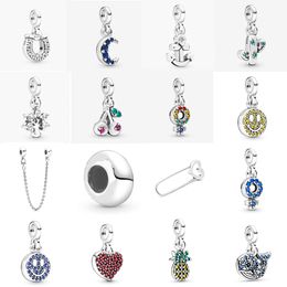 2021 NIEUWE 100% 925 Sterling Silver798379CZ 798375NBT Oorbellenclear CZ Studs Heart Ear Charm Pandora Beads Fit Original