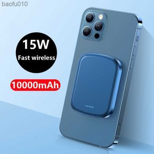 2021 NOUVEAU chargeur sans fil magnétique de banque de puissance 10000mAh pour iphone 12 13 pro max mini powerbank batterie auxiliaire externe L230712