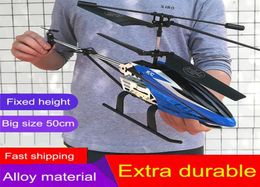 2021 Nuevo 3 5ch Single Blade 50 cm Big Big Tamaño Remoto Helicóptero Metal Helicóptero RC grande con Gyro RTF Toy al aire libre Durable Toy1972509941