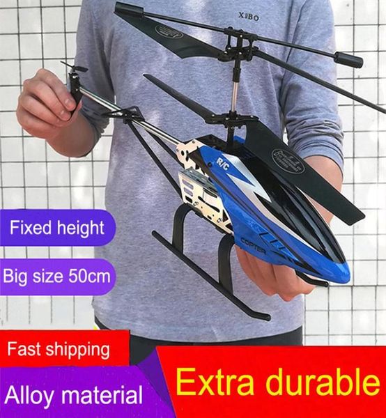 2021 NOUVEAU 3 5ch Single Single Blade 50cm Big Size Remote Control Helicopter Metal Grand RC Hélicoptère avec gyro RTF Durable Toy en plein air1978745482