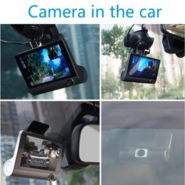 2021 Nouveau 4 0 Caméra DVR de voiture Caméras de voiture Double objectif avec vue arrière Registraire trois caméras Vision nocturne Voiture DVR Vidéo Dashcam 3120